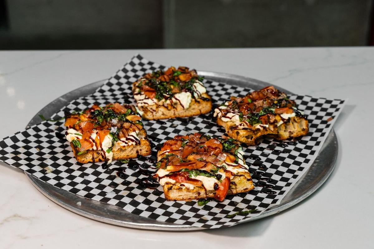 Bruschetta on house schiacciata