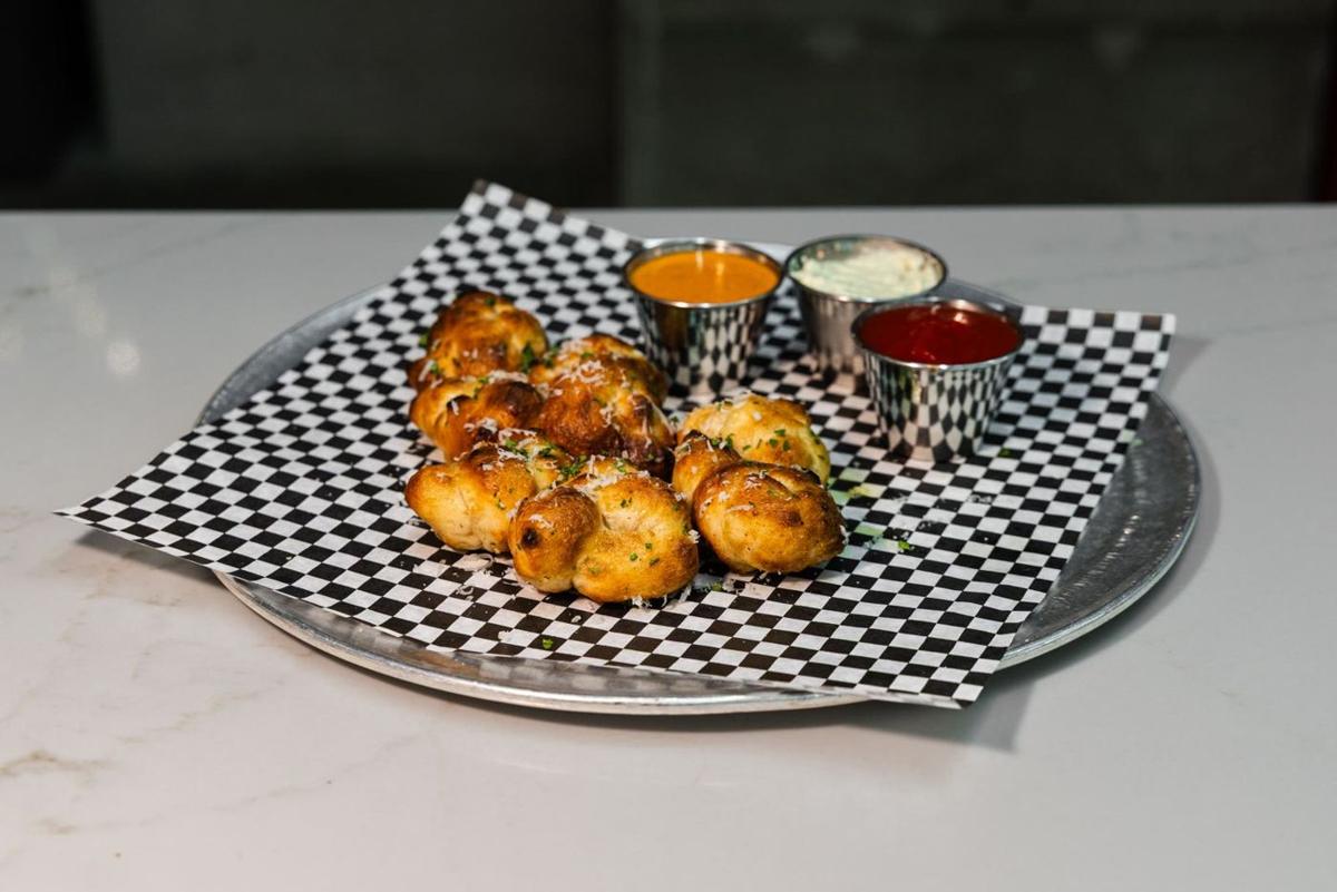 Garlic knots with three dips