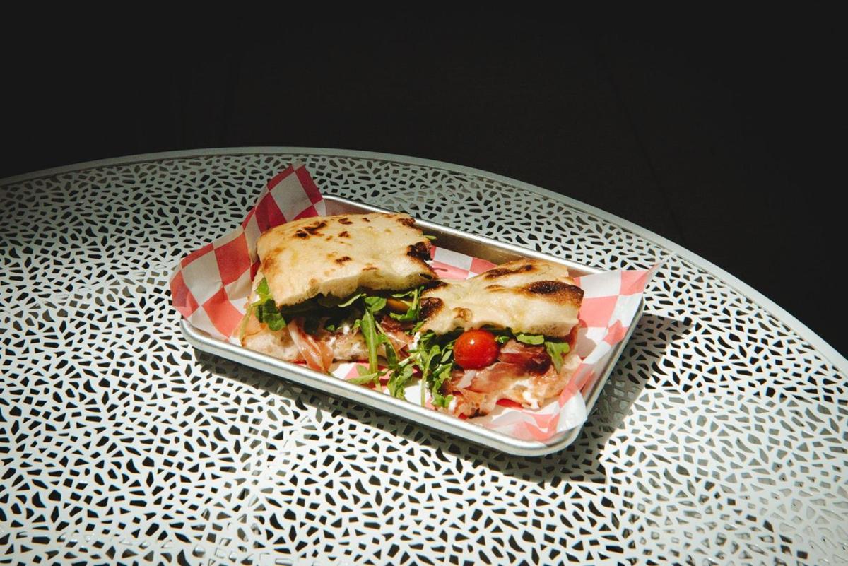 Parma sandwich with prosciutto and arugula